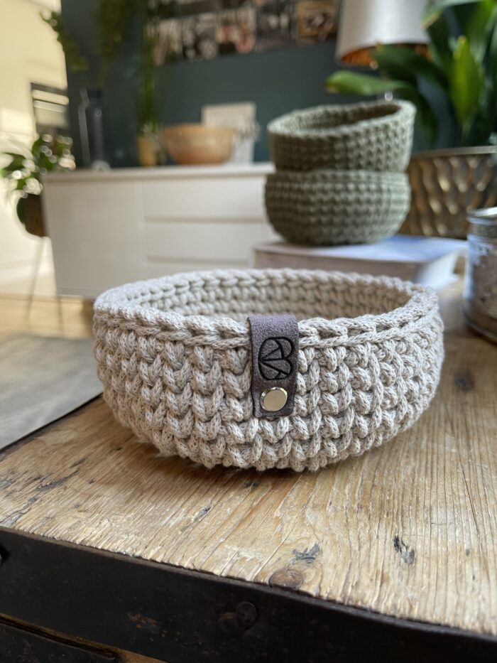 Mini Crochet Basket (Beige)