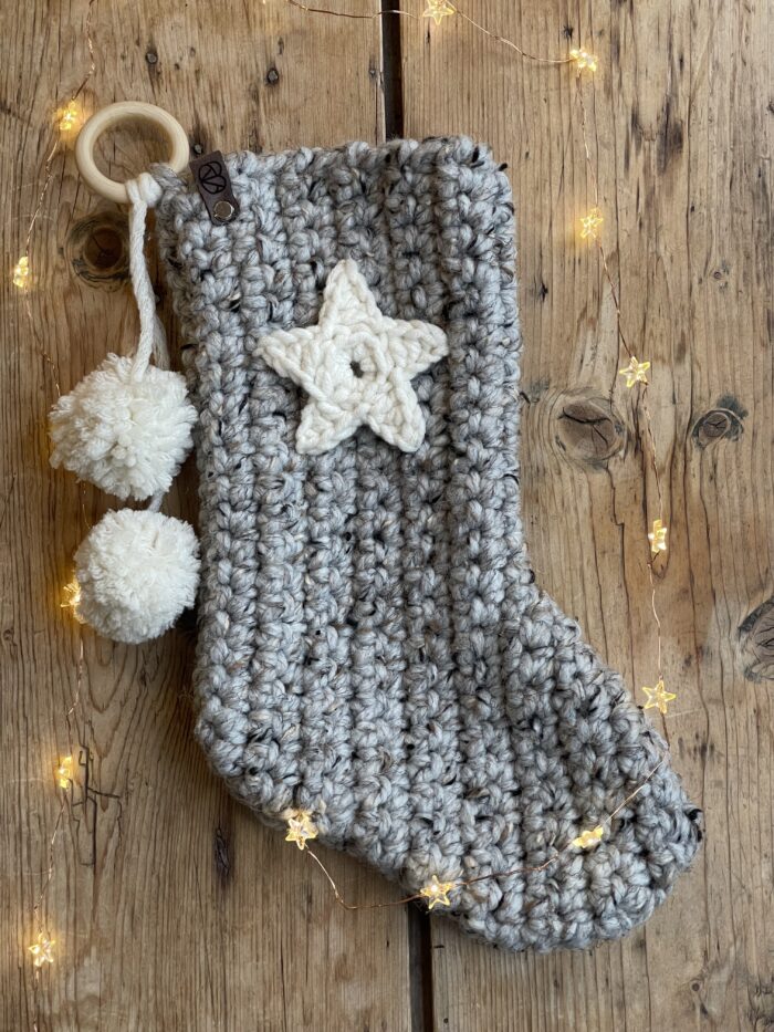 Chunky Christmas Stocking (Warm Grey)